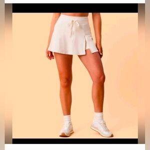 Blogilates Women's Trailblaze Slit Skort - Cream SIZE XL